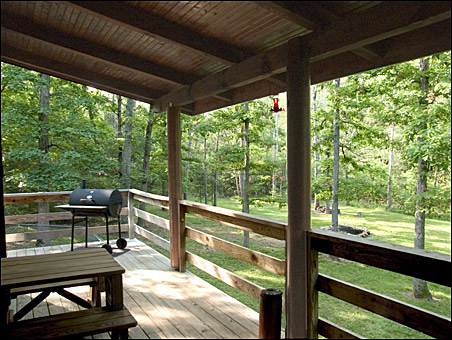 porch at Creekside Cabin