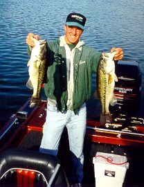 russ breckenridge with largemouth bass from norfork lake